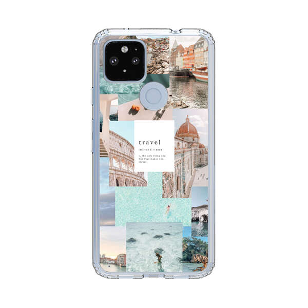 Travel Scenic Collage with Landmarks and Coastline Google Pixel 4a 5G Case