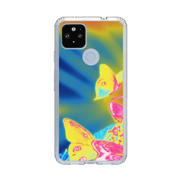 Vibrant Colorful Neon Butterflies Abstract Google Pixel 4a 5G Case