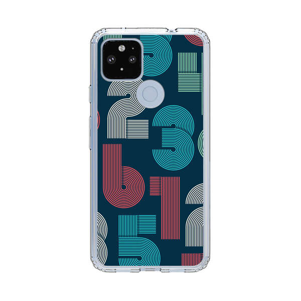 Vibrant Seamless Pattern of Colorful Stylized Numbers Google Pixel 4a 5G Case