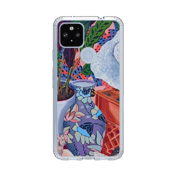 Vibrant Still Life with Plants and Vase Google Pixel 4a 5G Case