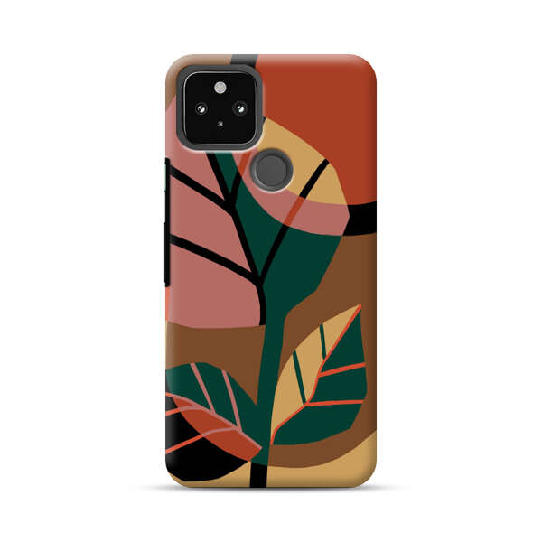 Abstract Geometric Leaves Design Google Pixel 4a 5G Hard Case