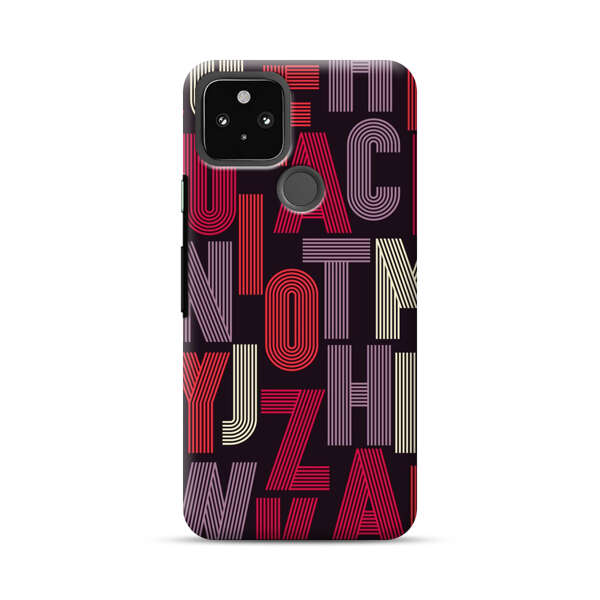 Abstract Letters Pattern Google Pixel 4a 5G Hard Case