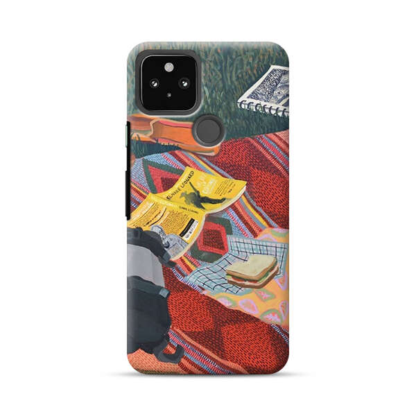 Charming Picnic Scene with Blanket and Food Google Pixel 4a 5G Hard Case