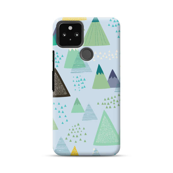 Colorful Abstract Mountain Pattern Google Pixel 4a 5G Hard Case