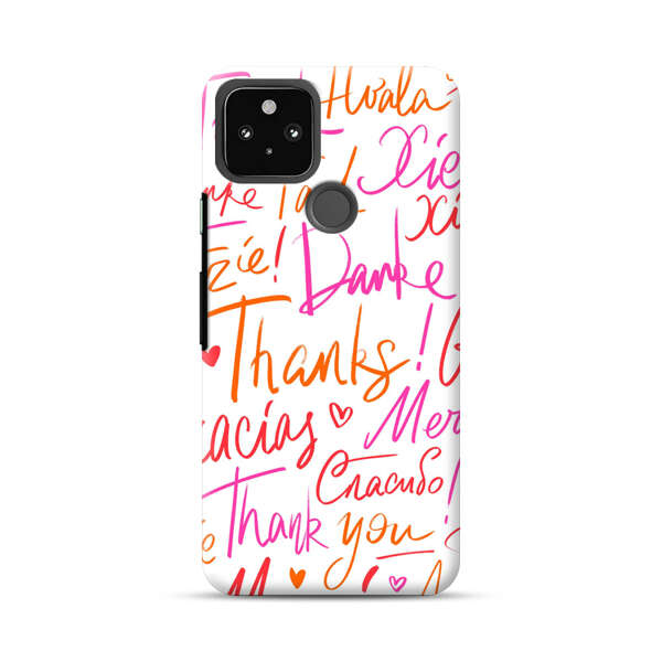 Colorful Thank You Multilingual Pattern Google Pixel 4a 5G Hard Case