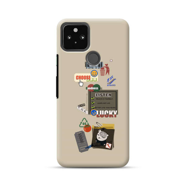 Creative Collage of Motivational Elements Google Pixel 4a 5G Hard Case