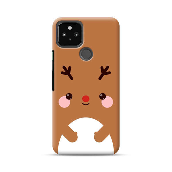 Cute Minimalist Reindeer Cartoon Google Pixel 4a 5G Hard Case