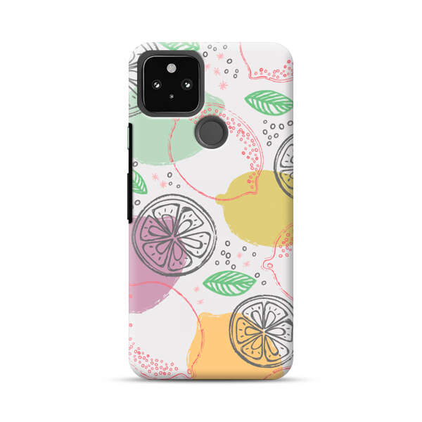 Lemon Colorful Abstract Pattern Google Pixel 4a 5G Hard Case