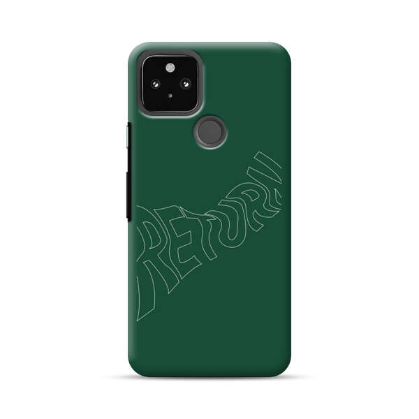 Minimalist Green Wavy Return Text Google Pixel 4a 5G Hard Case