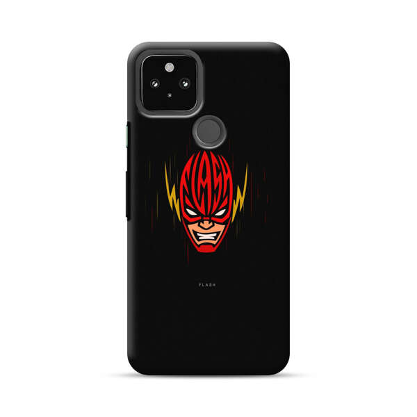 Vibrant Superhero Face with Lightning Bolts Google Pixel 4a 5G Hard Case
