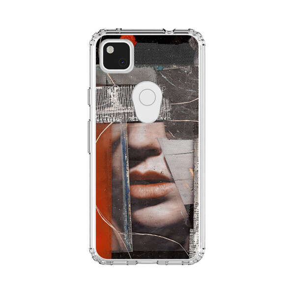 Abstract Collage Close Up Face Google Pixel 4a Case
