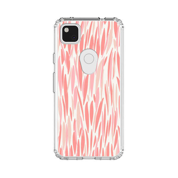 Abstract Coral Wavy Lines Pattern Google Pixel 4a Case