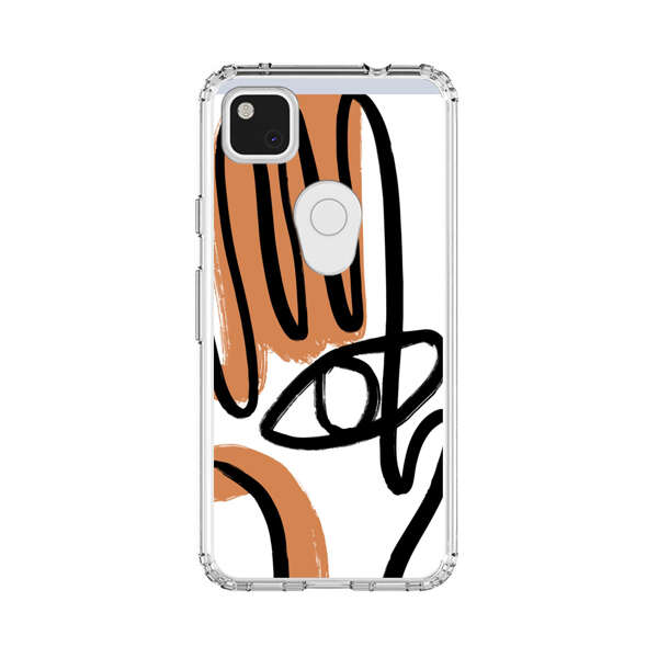 Abstract Minimalist Hand with Eye Google Pixel 4a Case