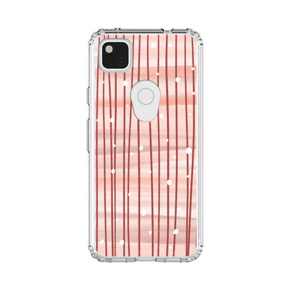 Abstract Vertical Lines Pink Pattern Google Pixel 4a Case