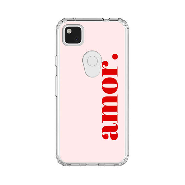 Amor Love Bold Red Text Google Pixel 4a Case
