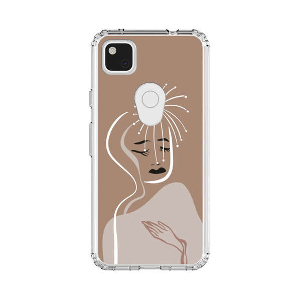 Artistic Abstract Portrait with Serene Face Google Pixel 4a Case