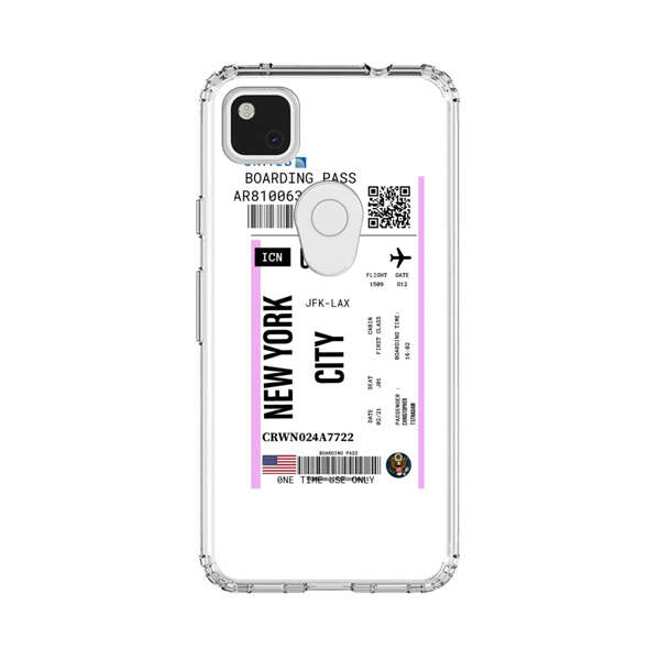 Boarding Pass New York City Flight Ticket Google Pixel 4a Case