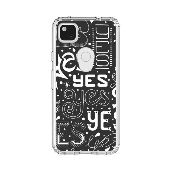 Bold Playful Typography Yes Pattern Google Pixel 4a Case
