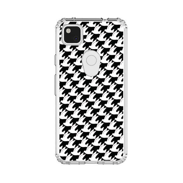Classic Black and White Houndstooth Pattern Google Pixel 4a Case