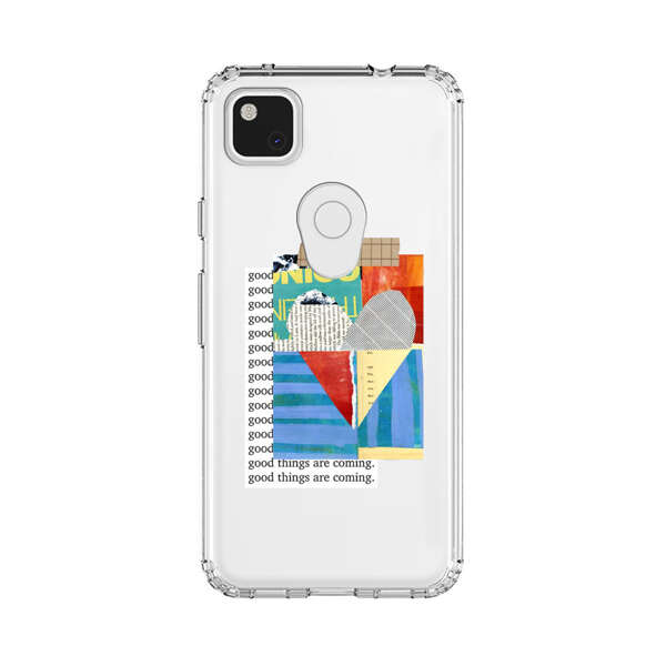 Colorful Abstract Collage with Geometric Shapes Google Pixel 4a Case