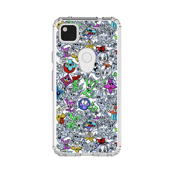 Colorful Cartoon Graffiti Pattern Google Pixel 4a Case