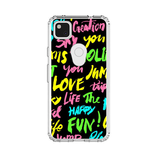 Colorful Positive Motivational Words Pattern Google Pixel 4a Case