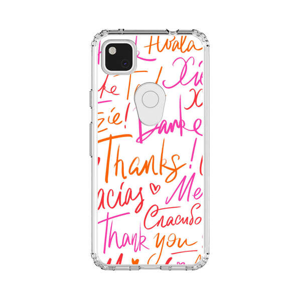 Colorful Thank You Multilingual Pattern Google Pixel 4a Case