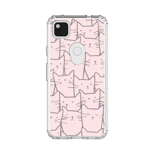 Cute Hand Drawn Cat Pattern Google Pixel 4a Case