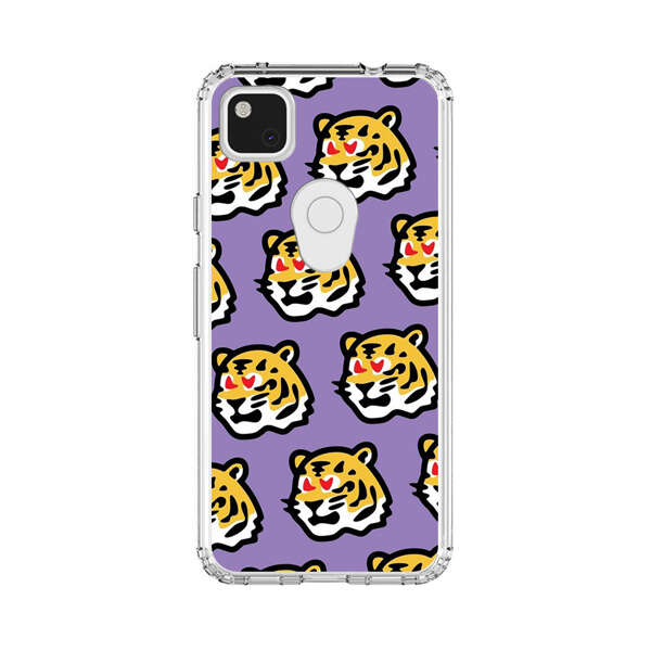 Cute Tiger with Heart Eyes Pattern Google Pixel 4a Case