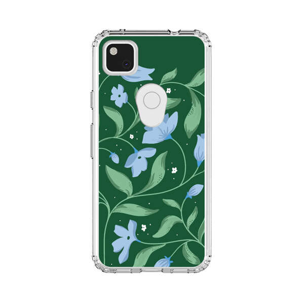 Delicate Blue Floral Illustration Google Pixel 4a Case