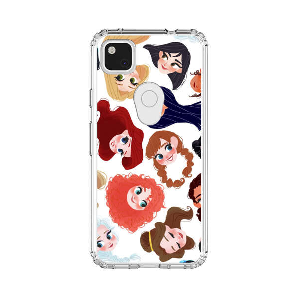 Diverse Animated Girl Faces Google Pixel 4a Case