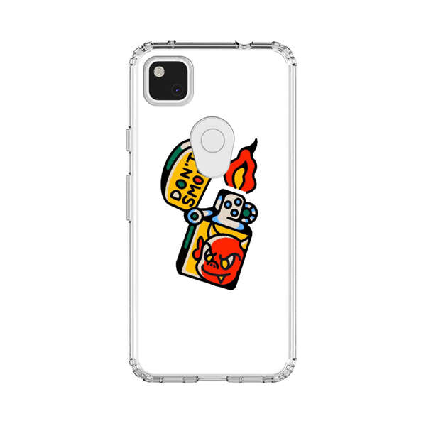 Don't Smoke Vintage Lighter with Devil Face Google Pixel 4a Case