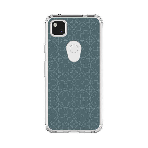 Elegant Blue Geometric Floral Pattern Google Pixel 4a Case