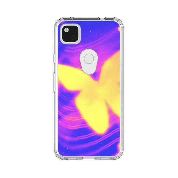 Glowing Purple and Yellow Butterflies Google Pixel 4a Case