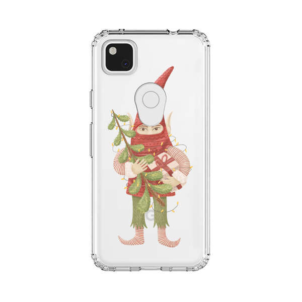 Holiday Gnome with Mistletoe and Gift Google Pixel 4a Case