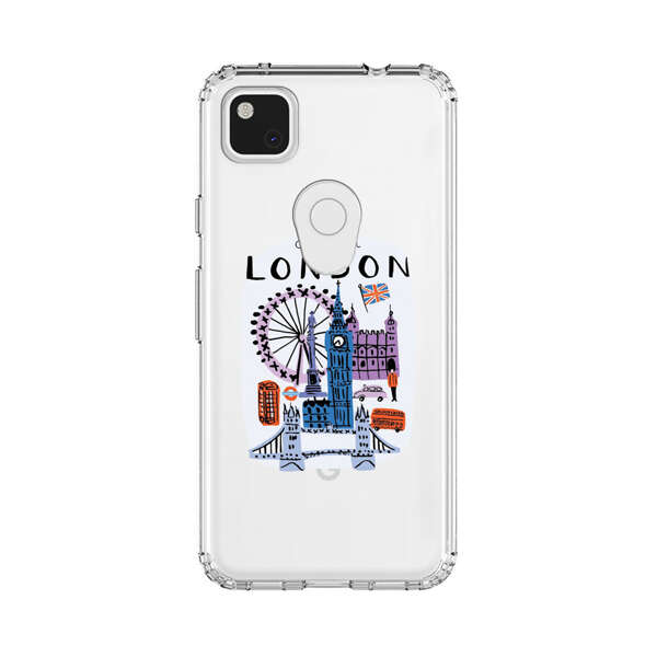 London Iconic Landmarks Illustration Google Pixel 4a Case