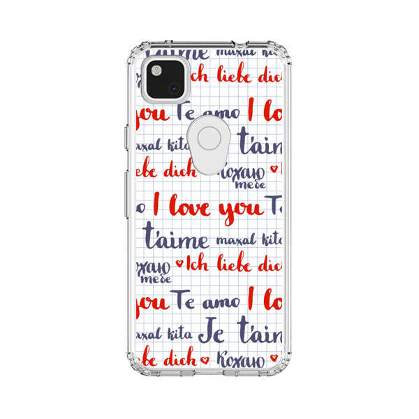 Love Message Multilingual Pattern Google Pixel 4a Case