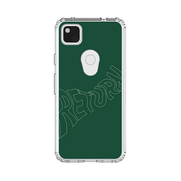 Minimalist Green Wavy Return Text Google Pixel 4a Case
