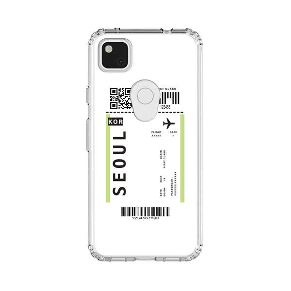 Minimalist Seoul Boarding Pass Google Pixel 4a Case