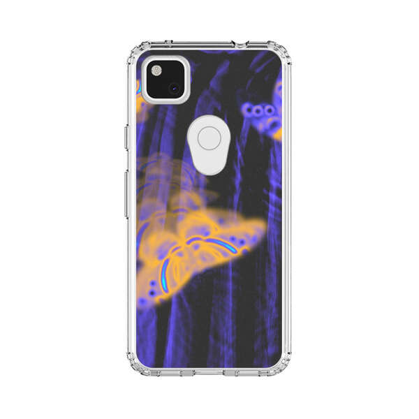 Neon Glowing Butterflies Google Pixel 4a Case