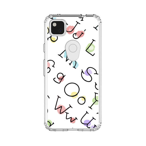 Playful Alphabet Pattern with Colorful Letters Google Pixel 4a Case