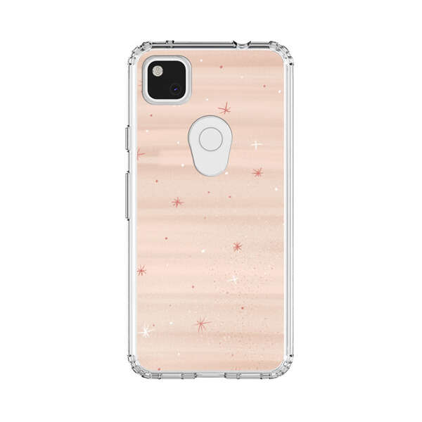 Soft Pink Background with Delicate Stars Google Pixel 4a Case
