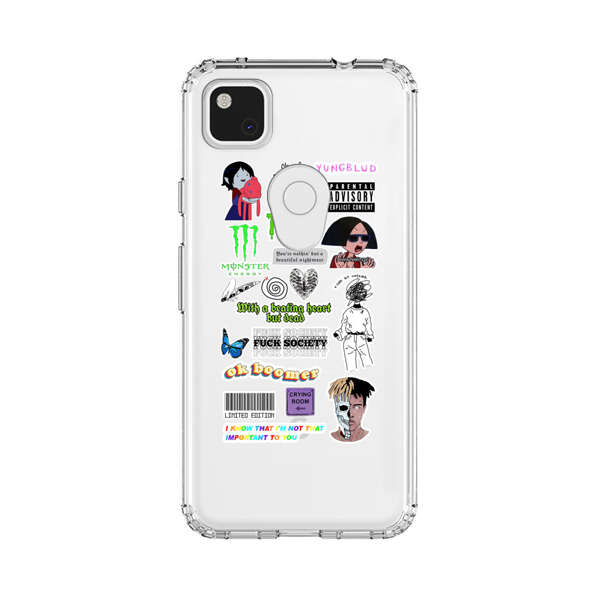 Sticker Collage Edgy Expressive Pop Culture Google Pixel 4a Case