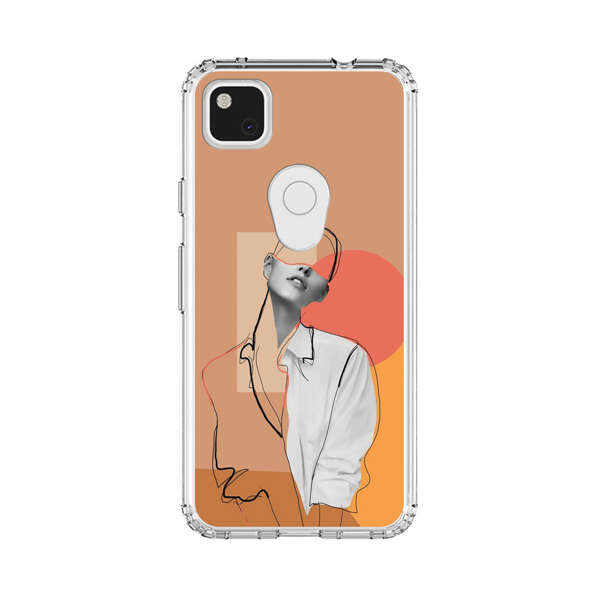 Stylish Abstract Portrait Art Google Pixel 4a Case