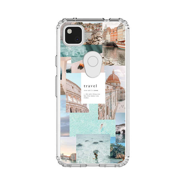 Travel Scenic Collage with Landmarks and Coastline Google Pixel 4a Case