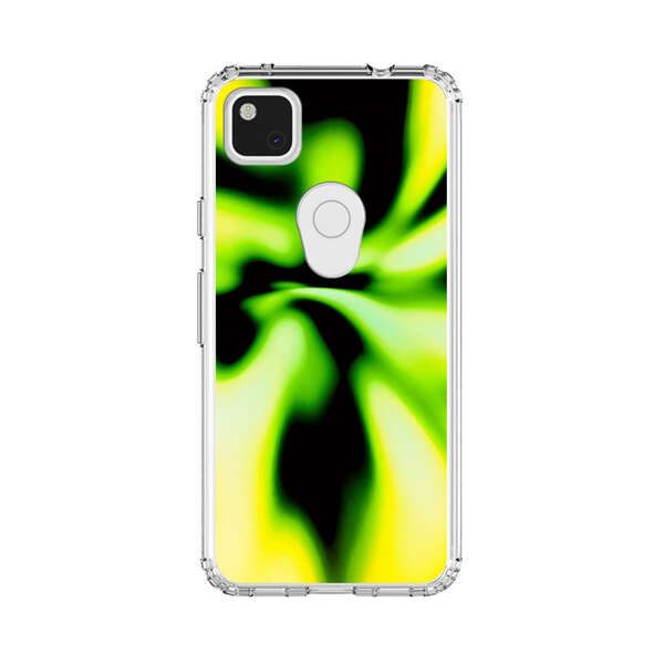 Vibrant Abstract Green and Yellow Swirl Google Pixel 4a Case