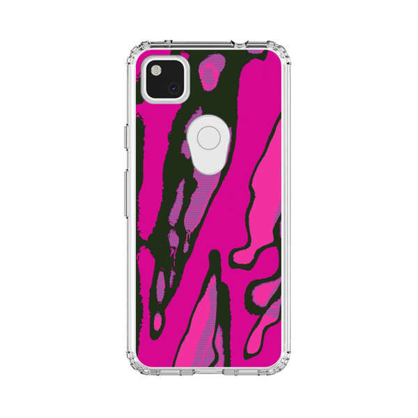 Vibrant Abstract Magenta Black Pattern Google Pixel 4a Case