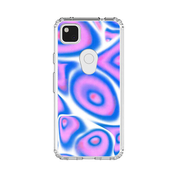 Vibrant Abstract Pink and Blue Swirl Pattern Google Pixel 4a Case