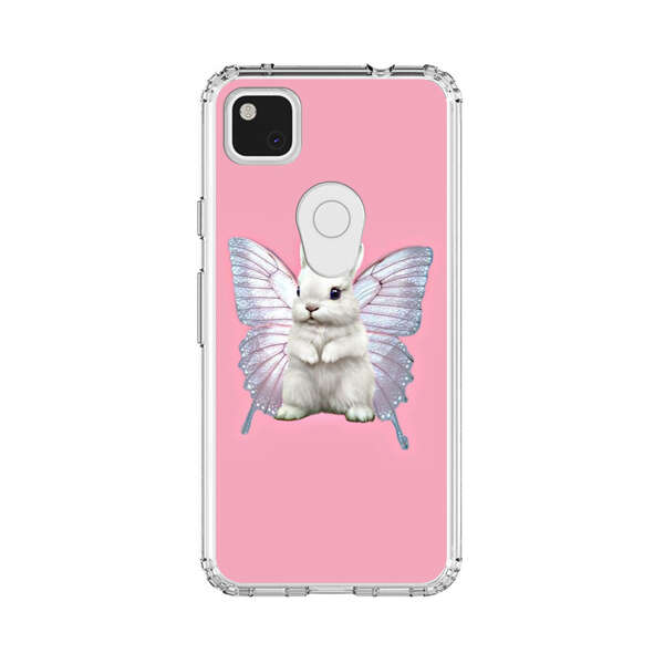 White Bunny with Butterfly Wings Google Pixel 4a Case