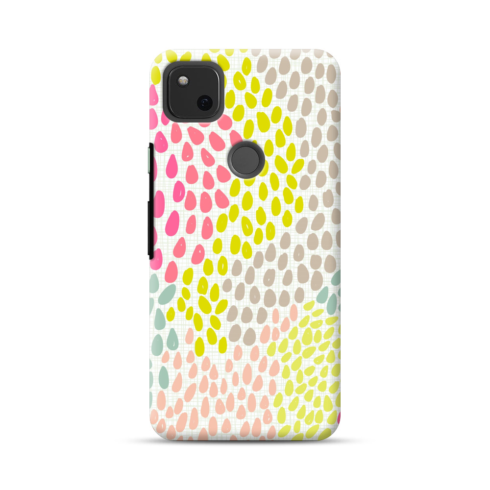 Colorful Abstract Teardrop Pattern Google Pixel 4a Hard Case